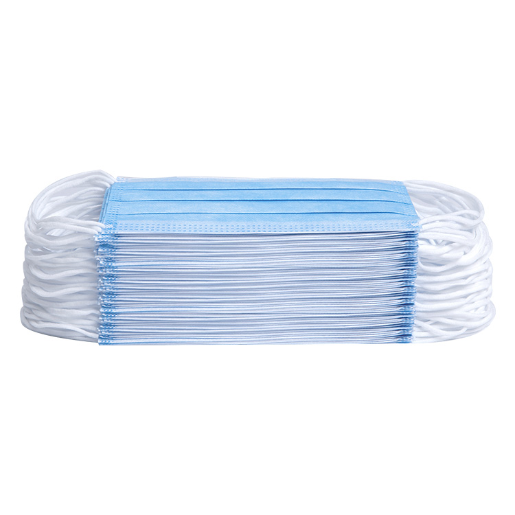 Face Mask 100PCS Adult Blue Disposable Masks 3-Layer Filter Protection Breathable Dust Masks with Elastic Ear Loop for Men Women