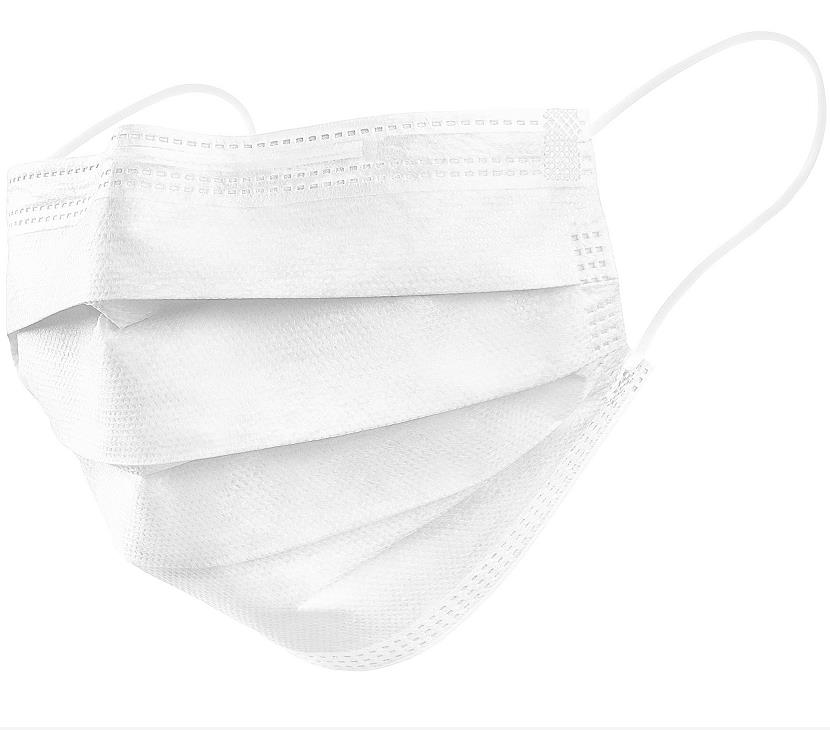 3 Ply Medical Grade Face Mask, 3-Ply Disposable White Face Masks，Face Mask 100pcs Disposable Masks